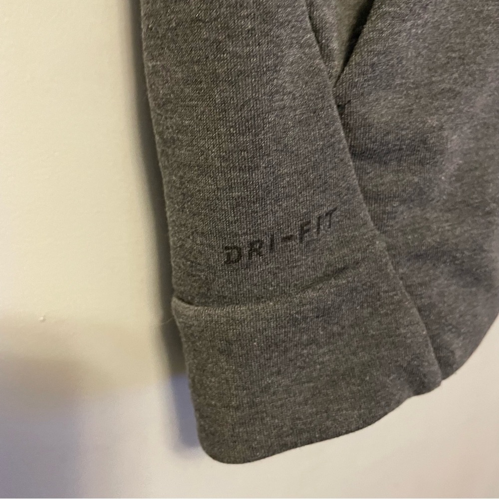 Nike Dri Fit Full Zip Hoodie Gray Men’s Size Large Athletic Drawstring Casual - Picture 4 of 14